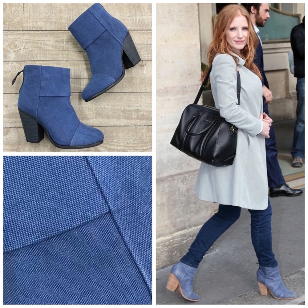 Stylish Blue Ankle Boots